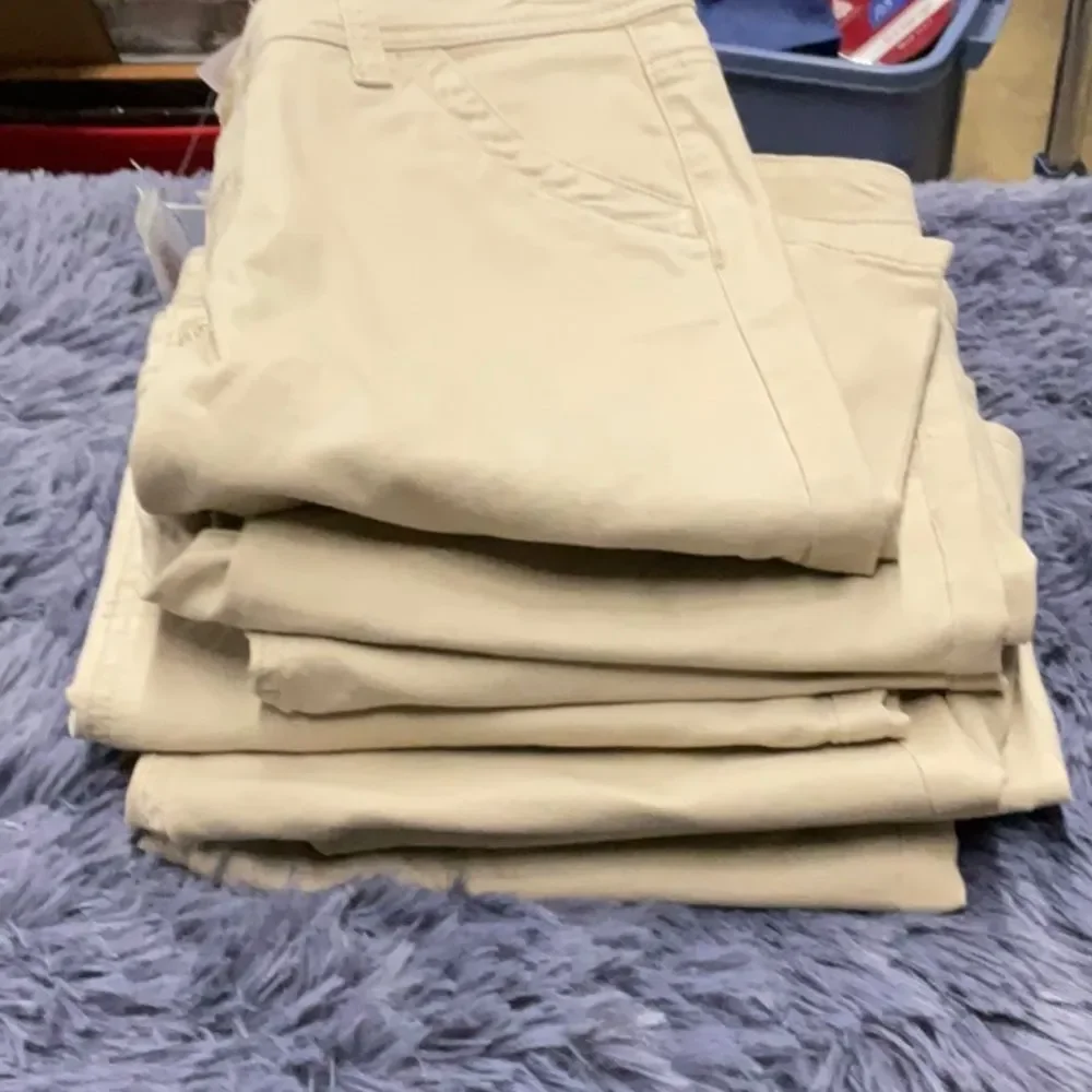 Justice Beige Flat Front Shorts - New